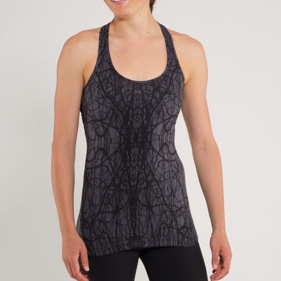 • new listing • Lulu Cool Racerback Scribble tank - Picture 1 of 4